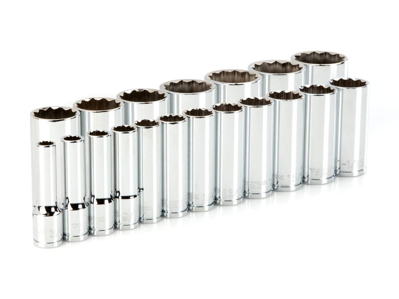 TEKTON 1/2 Inch Drive Deep 12-Point Socket Set, 19-Piece (3/8-1-1/2 in.) | SHD92015 - Image 1